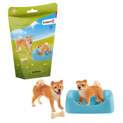 Shiba Inu mother and puppy