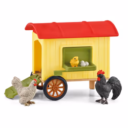schleich Mobile Chicken Coop, Multicolour