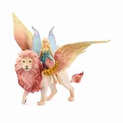 schleich BAYALA Fairy in Flight on Winged Lion, 5 yr(s), Multicolour