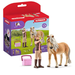 schleich HORSE CLUB Groom with Icelandic pony mare