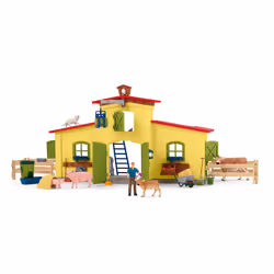 Schleich Farm World Giant 123-Piece Playset Pack with Farmhouse  Chicken Coop  Horse Stall  Farm Toys for Toddlers Ages 3+