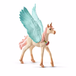 Schleich bayala Unicorn Toys for Girls and Boys Decorated Unicorn Pegasus Foal Toy Figurine Ages 5 and Above