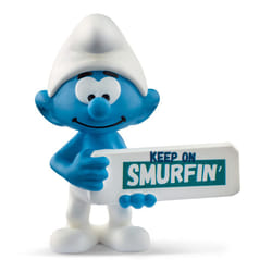schleich The Smurfs Smurf with Sign (Keep on Smurfin')