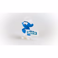 schleich The Smurfs Smurf with Sign (Keep on Smurfin')