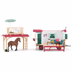 schleich HORSE CLUB Camping trip with the caravan