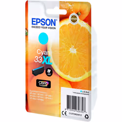 Epson 33XL Cyan Oranges High Yield, Genuine, Claria Premium Ink, Amazon Dash Replenishment Ready