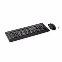 Fujitsu LX960, Full-size (100%), Wireless, RF Wireless, QWERTZ, Black, Mouse included