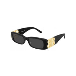 Balenciaga BB0096S 001 Black/Grey Full-Rim Rectangle Women's Sunglasses
