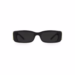 Balenciaga BB0096S 001 Black/Grey Full-Rim Rectangle Women's Sunglasses