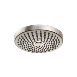 hansgrohe Croma Select S 7-inch Water Saving Low Flow Showerhead Modern 2-Spray Rain  IntenseRain with QuickClean in Brushed Nickel  04388820