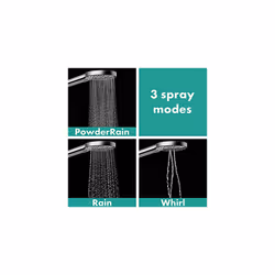 hansgrohe Raindance Select S Easy Install 5-inch Handheld Shower Head Modern 3 -Spray PowderRain  Rain  Whirl 26037821