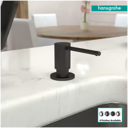 hansgrohe Bath and Kitchen SinkSoap  Focus 3-Inch  Steel Optic  40438801 Soap Dispenser
