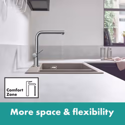 Hansgrohe Talis M54 Kitchen Mixer Tap Single Lever Swivel Spout Chrome Modern