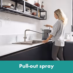 Hansgrohe Talis Kitchen Mixer Tap Single Lever Pull Spout sBox Stainless Steel - Additional view 5