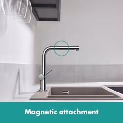 Hansgrohe Talis M54 Kitchen Mixer Tap Single Lever Pull Out Spout Chrome Modern - Additional view 4