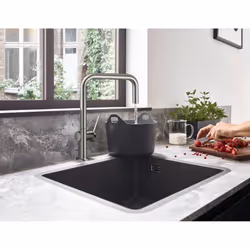 Hansgrohe Talis Kitchen Mixer Tap Single Lever Swivel Spout Stainless Steel