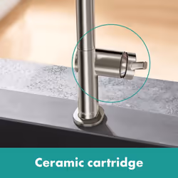 Hansgrohe Talis Kitchen Mixer Tap Single Lever Swivel Spout Stainless Steel - Additional view 5