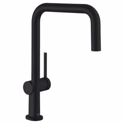 Hansgrohe Talis Kitchen Mixer Tap Single Lever Modern Round Black Swivel Spout