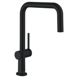 Hansgrohe Talis Kitchen Mixer Tap Single Lever Modern Round Black Swivel Spout