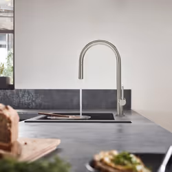 Hansgrohe Talis Kitchen Mixer Tap Single Lever Pull Out Spout Stainless Steel