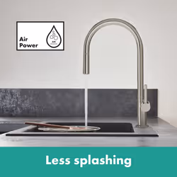 Hansgrohe Talis Kitchen Mixer Tap Single Lever Pull Out Spout Stainless Steel - Additional view 5