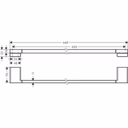 hansgrohe 41747670 AddStoris -Bath Rail -Towel Bar, Matte Black