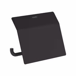 Hansgrohe AddStoris 6-inch Roll Holder with Cover in Matte Black 41753670