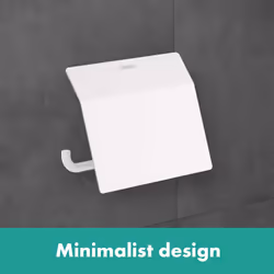 Hansgrohe AddStoris 6-inch Roll Holder with Cover in Matte Black 41753670