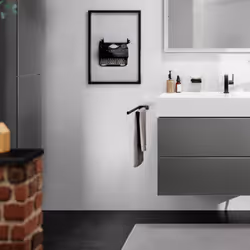 Hansgrohe -Towel Holder Twin-Handle 3-inch Holder in Matte Black, 41770670