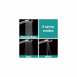 hansgrohe Raindance Select S Adjustable 5-inch Handheld Shower Head Set Modern 3 Spray PowderRain  Full and Massage Easy Install with Hose in Brushed