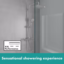Hansgrohe Vernis Shape Thermostatic Mixer Shower Handset Head Valve Chrome - Additional view 6