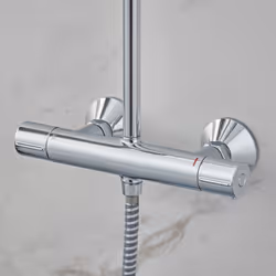Hansgrohe Vernis Blend Thermostatic Mixer Shower Handset Head Valve Riser Chrome - Additional view 4