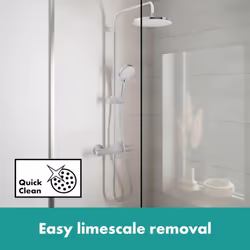 Hansgrohe Vernis Blend Thermostatic Mixer Shower Handset Head Valve Riser Chrome - Additional view 5
