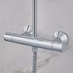 Hansgrohe Vernis Blend Thermostatic Mixer Shower Handset Head Eco Chrome Round - Additional view 4