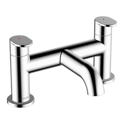 Hansgrohe Vernis Blend Bathroom Bath Mixer Tap Twin Lever Chrome Modern Curved