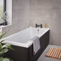 Hansgrohe Vernis Blend Bathroom Bath Mixer Tap Twin Lever Modern Curved Black