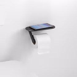 hansgrohe WallStoris Bathroom Accessory Set Toilet Brush Holder Shelf Black