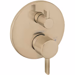 hansgrohe Ecostat Modern 2-Handle Pressure Balance Shower Valve Trim with Diverter in Brushed Bronze 04447140