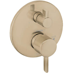 hansgrohe Ecostat Modern 2-Handle Pressure Balance Shower Valve Trim with Diverter in Brushed Bronze 04447140