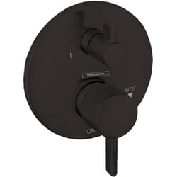 hansgrohe Ecostat Modern 2-Handle Pressure Balance Shower Valve Trim with Diverter in Matte Black  04447670