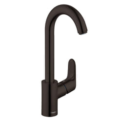 hansgrohe Focus Black Bar Kitchen Faucet  Bar Sink Faucet Single Hole  Faucet for Kitchen Sink  Matte Black 04507671