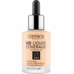 CATRICE HD Liquid Coverage, Dropper bottle, liquid, Universal, Mattifying, Light, Beige