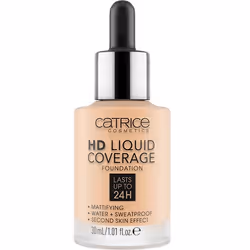 CATRICE HD Liquid Coverage, Dropper bottle, liquid, Universal, Mattifying, All skin tones, Beige