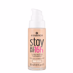 Essence stay ALL DAY 16h long-lasting Foundation, Pump bottle, Cream, Smoothing, Beige, Soft Vanilla, 30 ml