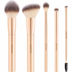 CATRICE Pro Essential, Makeup brush set, Assorted, Synthetic, Gold, Both powder and cream textures can be applied and blended ...