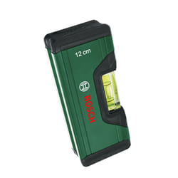 Home and Garden Spirit Level 12 cm (Compact Mini Level; Precise Alignment with Fluorescent Bubble for Horiziontal Reading; Aluminum Body, Softgrip