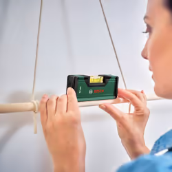 Home and Garden Spirit Level 12 cm (Compact Mini Level; Precise Alignment with Fluorescent Bubble for Horiziontal Reading; Aluminum Body, Softgrip