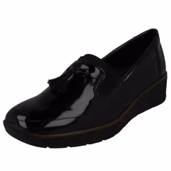 Ladies Rieker Tassel Detail Formal Shoe 53751 - Black, UK 5