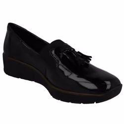 Ladies Rieker Tassel Detail Formal Shoe 53751 - Black, UK 5