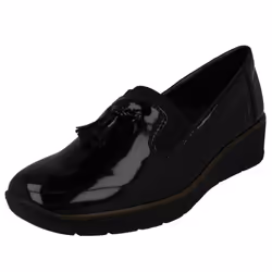 Ladies Rieker Tassel Detail Formal Shoe 53751 - Black, UK 7.5